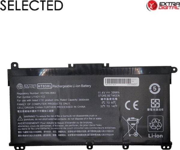 Extra Digital NB462018, Batteri, HP, HP 14-CE series. HP 14-CF series. HP 14-CKseries. HP 14-CM series. HP 14-DFseries. HP 14-DG...