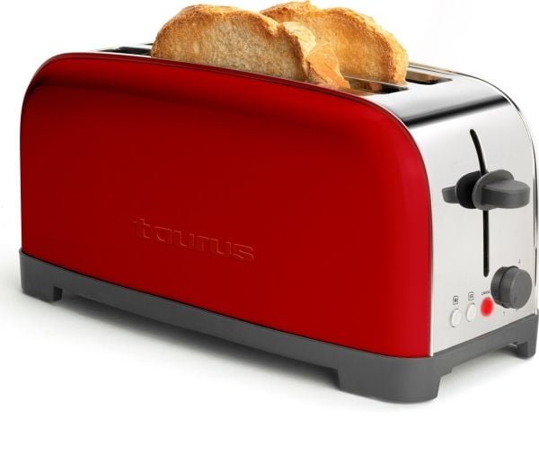 Taurus Vintage Red, 2 skiver, Rød, Rustfritt stål, Rustfritt stål, Knapper, 1400 W