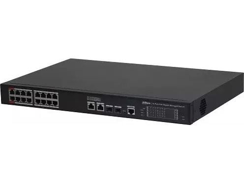 Dahua PoE-hubb 1000 Mbps 16-port PoE +2G uplink + 2SFP, Hi-PoE