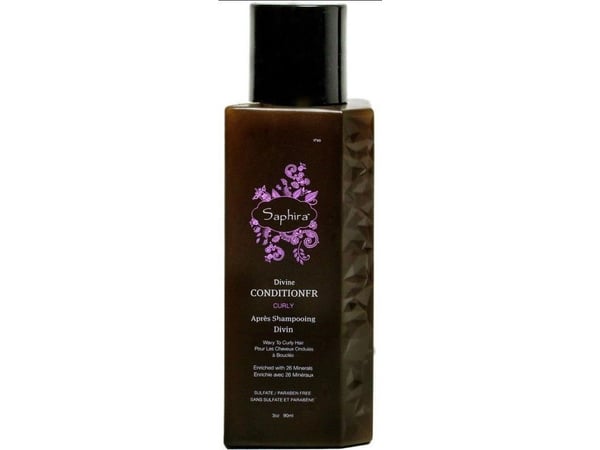 Inoar Saphira Divine Conditioner intensivt fuktighetsgivende balsam for frizzy, krøllete hår 90 ml