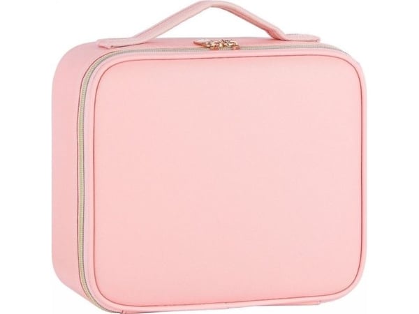 Nore kosmetikkveske med speil, rosa/gull, OSOMP040RG