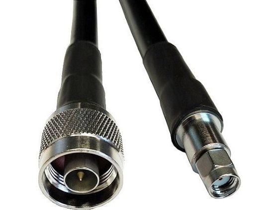 Hismart kaapeli LMR-400, 3m pitkä, N-uros RP-SMA-uros, RP-SMA-uros