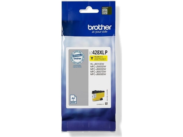 Brother LC-428XLYP, Gult, 1 stykker, 5000 sider, Enkeltpakke