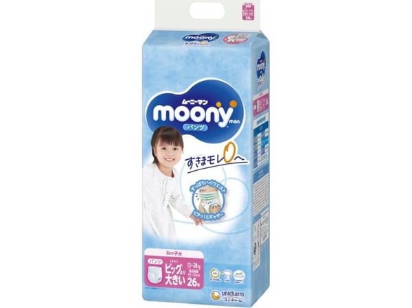 Moony Girs blöjbyxor Type UNICHARM "MOONY"