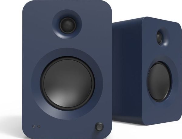 KANTO AUDIO 200W aktive bokhyllehøyttalere med HDMI ARC, USB-C og Bluetooth 5.3 - matt blå, par (inkl. Type C strømkabel)