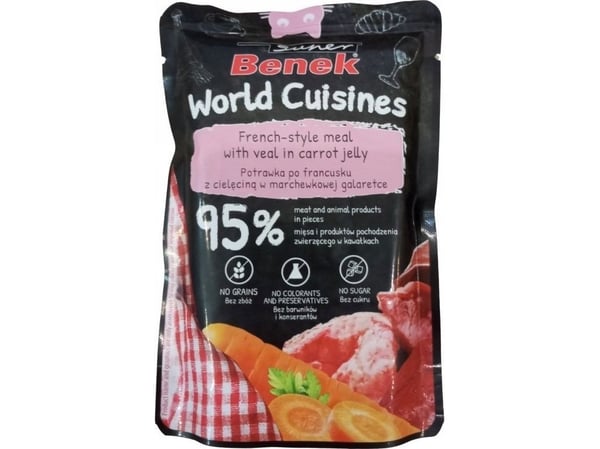 SUPER BENEK SASZ.KOT 100g WORLD CUISINES KALVEKJØT I GULEROTGELE
