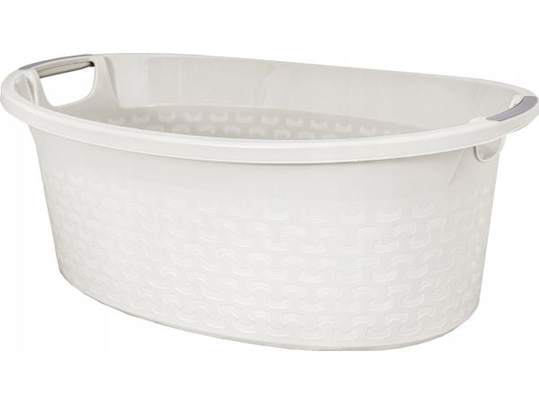 Vaskekurv Branq Miska oval COTTON 40L 1440 antikk hvit