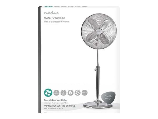 Nedis - Fläkt - golvstående - 40 cm - silver