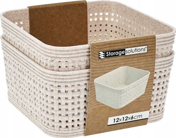 Storage Solutions plastkurver for organisering 12 x 12 x 6 cm, 2 stk.