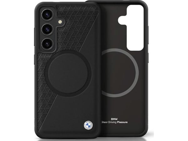 Deklas BMW lær half teksturert MagSafe til Samsung Galaxy S25 svart