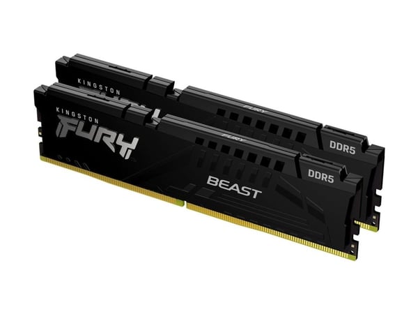 Kingston FURY Beast - DDR5 - sett - 16 GB: 2 x 8 GB - DIMM 288-pin - 5600 MHz / PC5-44800 - CL40 - 1.25 V - ikke-bufret - on-die ECC