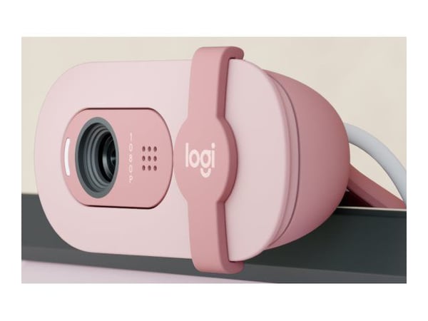 Logitech® | BRIO 100 - Webkamera - Full HD - 1920 x 1080 - innbygget mikrofon - USB-C - Rose
