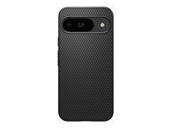 Spigen Liquid Air - Baksidesskydd för mobiltelefon - termoplastisk polyuretan (TPU) - mattsvart - för Google Pixel 9, 9 Pro