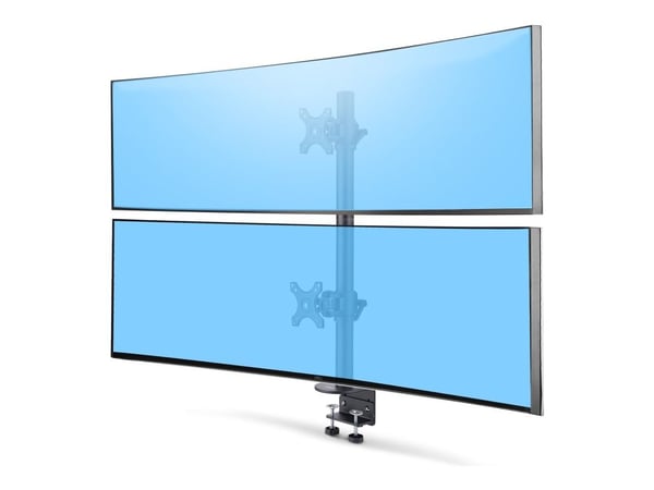 Startech Desk Mount For 2x Vertically Stacked Monitors, Dual 49", TAA - Monteringssett (2 VESA-plater, polehette, 2 VESA-feste, C-klemme 25 - 100 m...