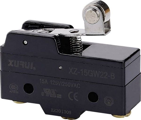 Mikrokytkin 250 V/AC 15 A 1 x On/(On) XZ-15GW22-B painike 1 kpl.