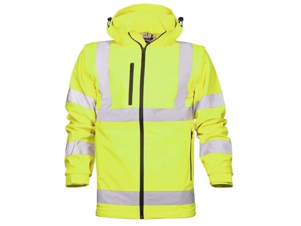 Ardon REF 502 softshelljakke høy synlighet 2-i-1 med avtakbare ermer - Gul H8905 L