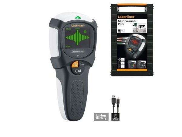 Laserliner MultiScanner Plus, Lithium-Ion (Li-Ion), 3,7 V, 3 timer, 300 mAh, 87 mm, 38 mm