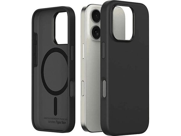 Araree-deksel Typoskin M MagSafe iPhone 16 Pro 6,3" svart/svart AR20-02117A