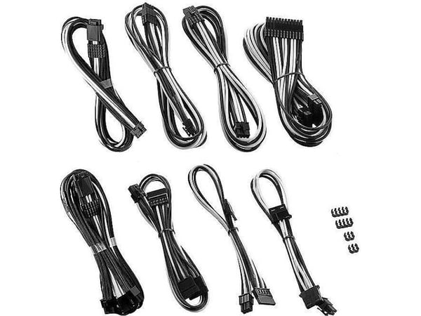 Cablemod PRO ModMesh RT 12VHPWR kaksoiskaapelisarja ASUS/Seasonic/Phanteksille - musta/valkoinen