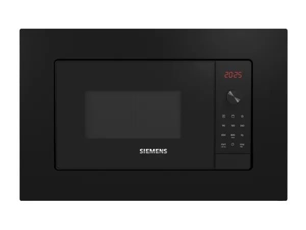 Siemens iQ300 , Innebygget, Kombinasjon mikrobølge, 20 l, 800 W, Rotasjon, Berøringskontroll, Sort
