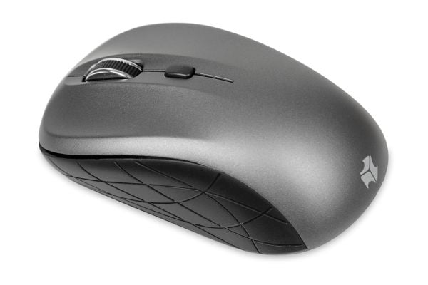 iBOX Rosella PRO - Hiiri - vasen- ja oikeakätinen - optinen - 3 painiketta - langaton - 2,4 GHz - langaton vastaanotin (USB) - harmaa - ripustettav...