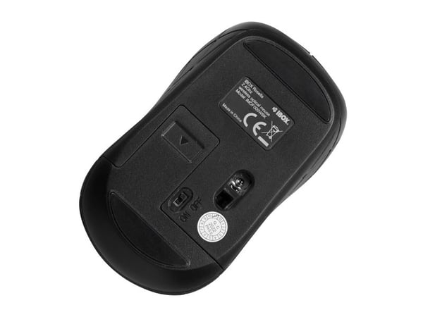iBOX Rosella PRO - Hiiri - vasen- ja oikeakätinen - optinen - 3 painiketta - langaton - 2,4 GHz - langaton vastaanotin (USB) - harmaa - ripustettav...