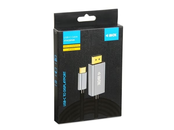 iBOX USB-kaapeli USB-C DisplayPort-kaapeli ITVCDP4K