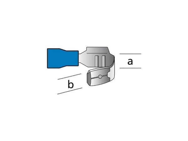 Kaapelikenkä sininen uros/naaras 1,5-2,5mm2 10 kpl Kaapelikenkä sininen uros/naaras 1,5-2,5mm2 10 kpl