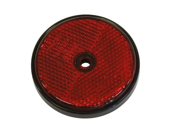 Refleks rund rød diameter 68mm 2stk