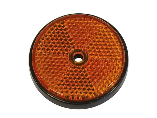 Refleks rund gul diameter 68mm 2stk