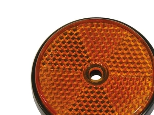 Reflekterande rund gul diameter 68mm 2st