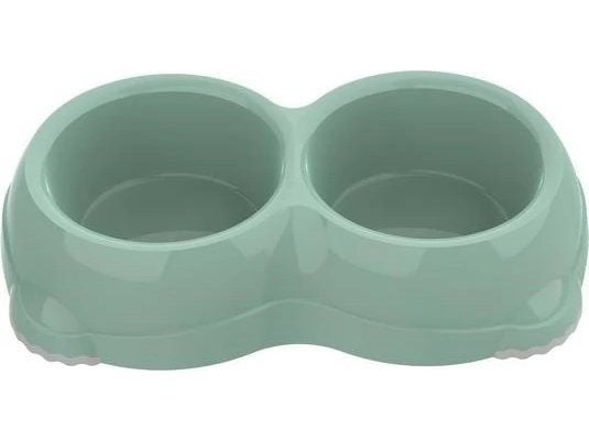 Yarro International dobbel plastskål stor grønn 2x0,64 l