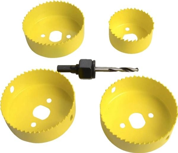 Osorterat hålsågssats Ø55–76 mm – 4 storlekar