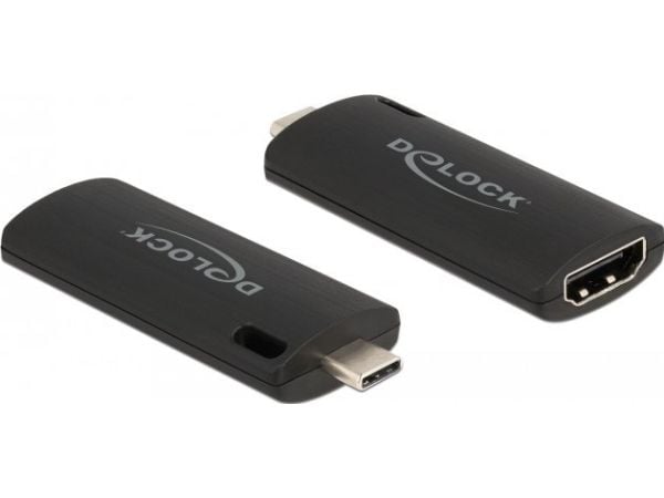 Delock - Videofångstadapter - USB-C 2.0 - svart