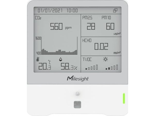 Milesight AM307 - Luftkvalitetssensor - innendørs - trådløs - LoRaWAN - 868 MHz