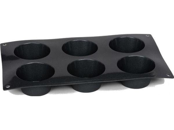 Patisse muffinsform 29 x 17 cm svart silikon 6 fickor