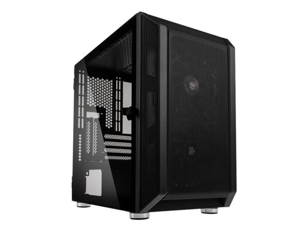 Kolink Citadel Mesh - Tower - micro ATX - sidepanel med vindu (herdet glass) - ingen strømforsyning (ATX) - svart - USB/lyd