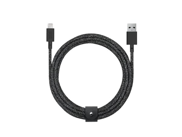 Native Union Belt Cable XL, 3 m, Lightning, USB A, Hankoppling, Hankoppling, Svart