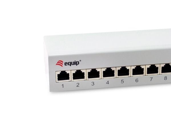 Equip Equip Patchpanel 12x RJ45 Cat6A FTP 1HE Premium hellgrau