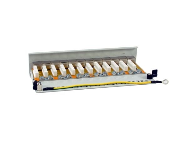 Equip Equip Patchpanel 12x RJ45 Cat6A FTP 1HE Premium hellgrau