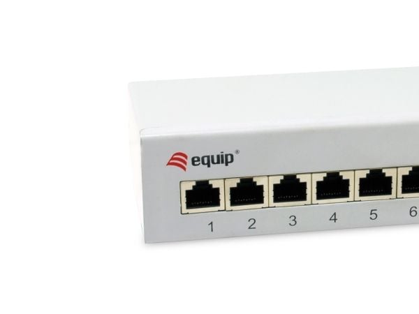 Equip Patchpanel 8x RJ45 Cat6A FTP 1HE Keystone asennus gr