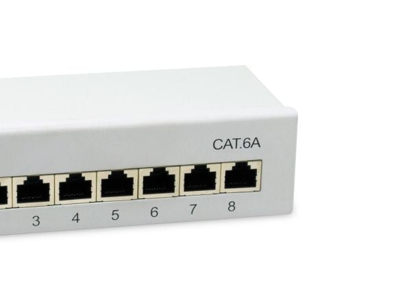 Equip Patchpanel 8x RJ45 Cat6A FTP 1HE Keystone asennus gr