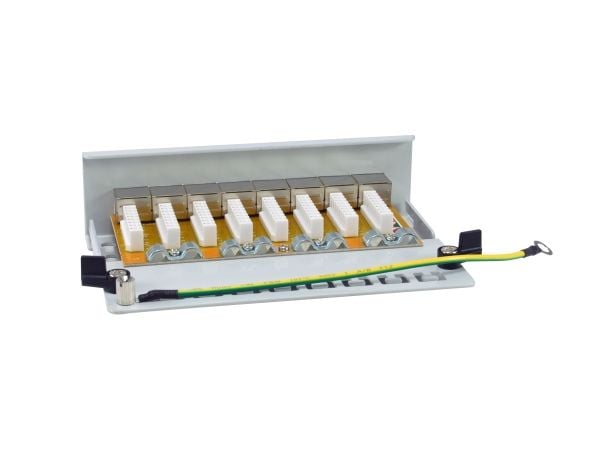 Equip Patchpanel 8x RJ45 Cat6A FTP 1HE Keystone asennus gr