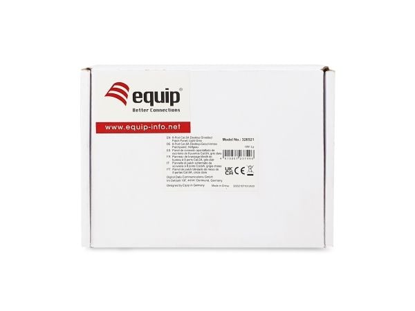 Equip Patchpanel 8x RJ45 Cat6A FTP 1HE Keystone asennus gr