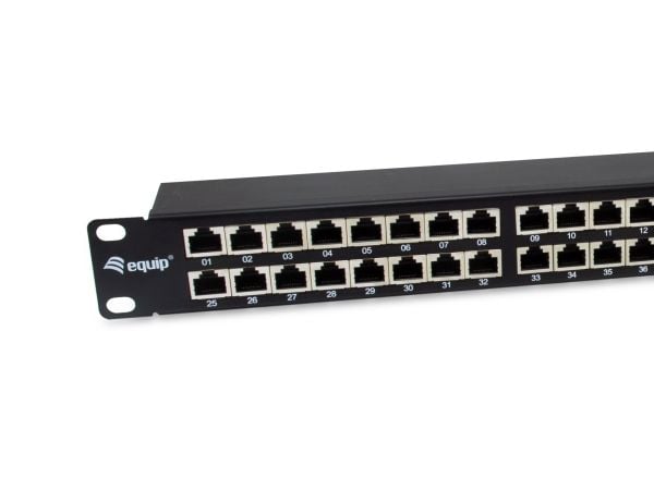 Equip Patchpanel 48x RJ45 Cat6A 19" FTP 1HE Premium schwarz