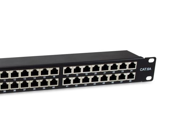 Equip Patchpanel 48x RJ45 Cat6A 19" FTP 1HE Premium schwarz
