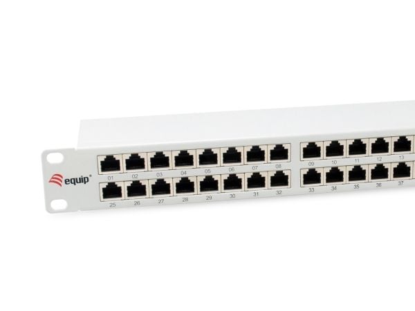 Equip Patchpanel 48x RJ45 Cat6A 19" FTP 1HE Premium hellgrau