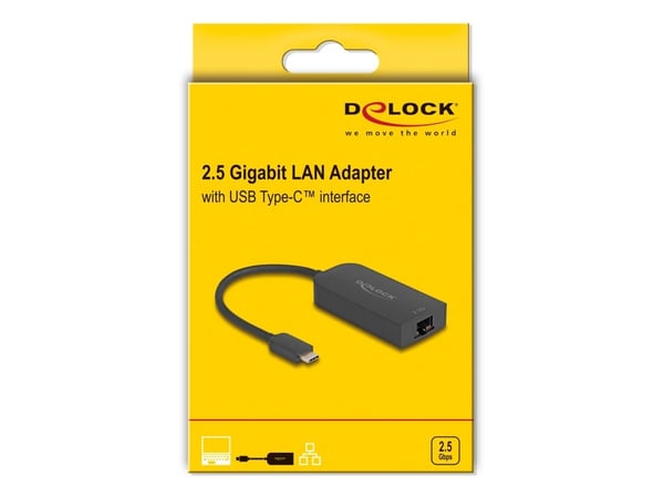 Delock - Nettverksadapter - USB 3.0 - 2.5GBase-T - svart