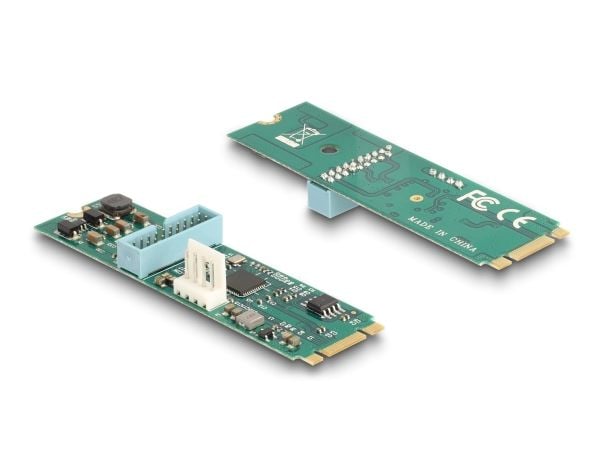 Delock-konverter M.2 Key B+M hann til 2 x USB 5 Gbps Type-A hunn med 50 cm kabel