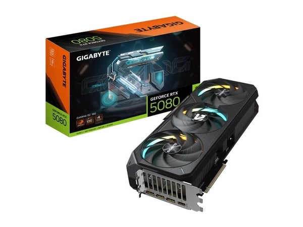 Gigabyte GeForce RTX 5080 GAMING OC 16G - Grafikkort - GeForce RTX 5080 - 16 GB GDDR7 - PCI Express 5.0 - 3 x DisplayPort, HDMI - boks